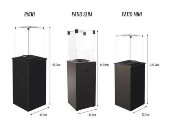 KIT DE CHAUFFAGE AU GAZ PATIO SLIM BLANC 8.2 KW MANUEL