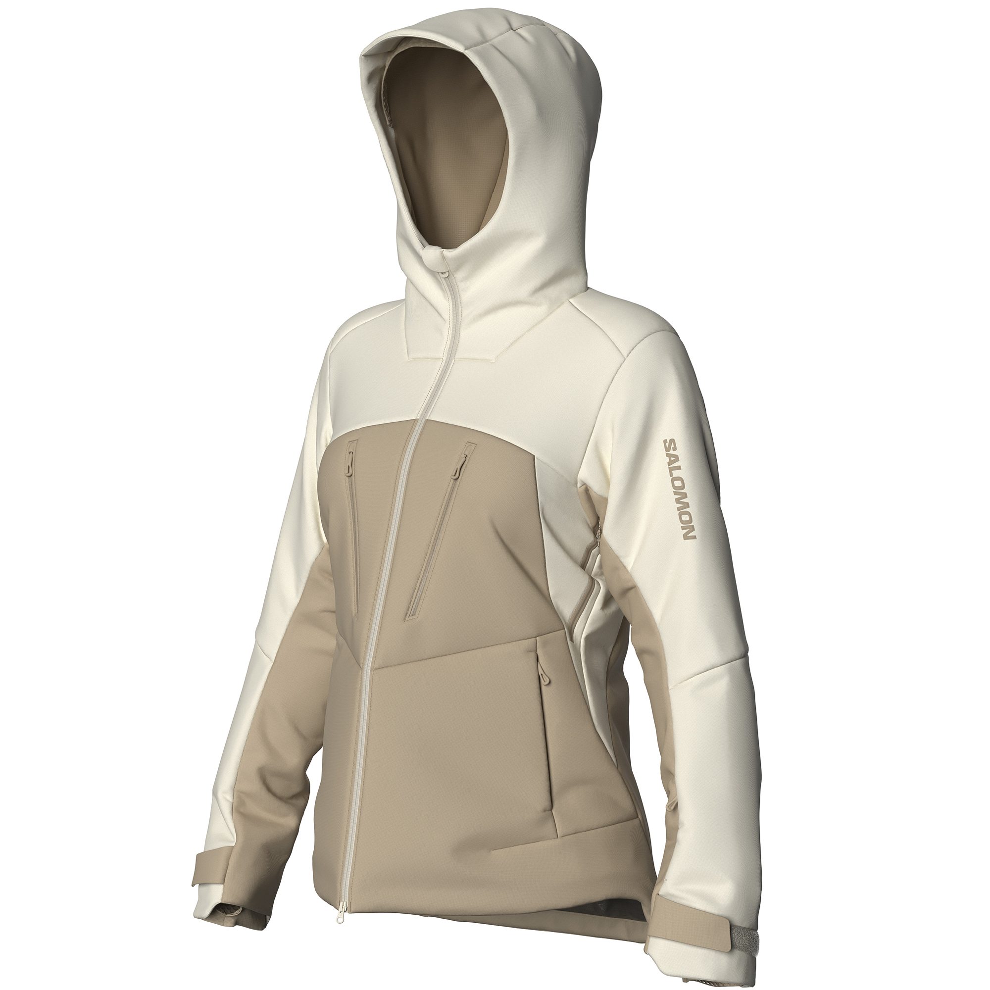 Salomon Brilliant Skijacke Damen safari vanilla ice
