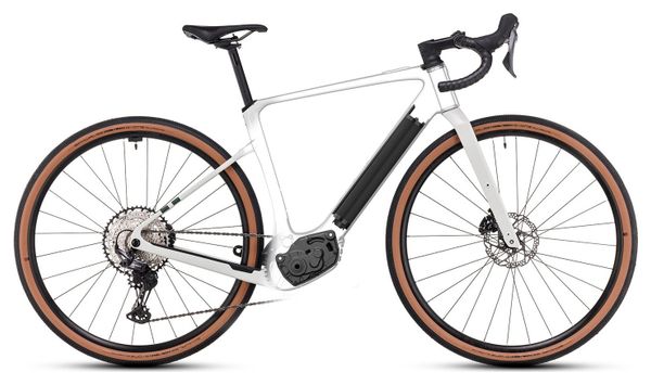 Vélo de Gravel Électrique Cube Nuroad Hybrid C:62 Race 400X Shimano GRX 12V 400 Wh 700 mm Gris Vert Desertstone 2025