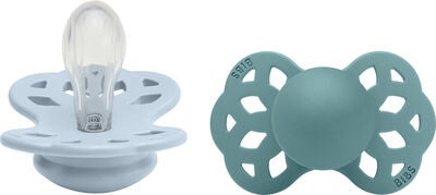 BIBS Infinity Smokk 2-pack Str. 1 Symmetrical, Baby Blue/Island Sea