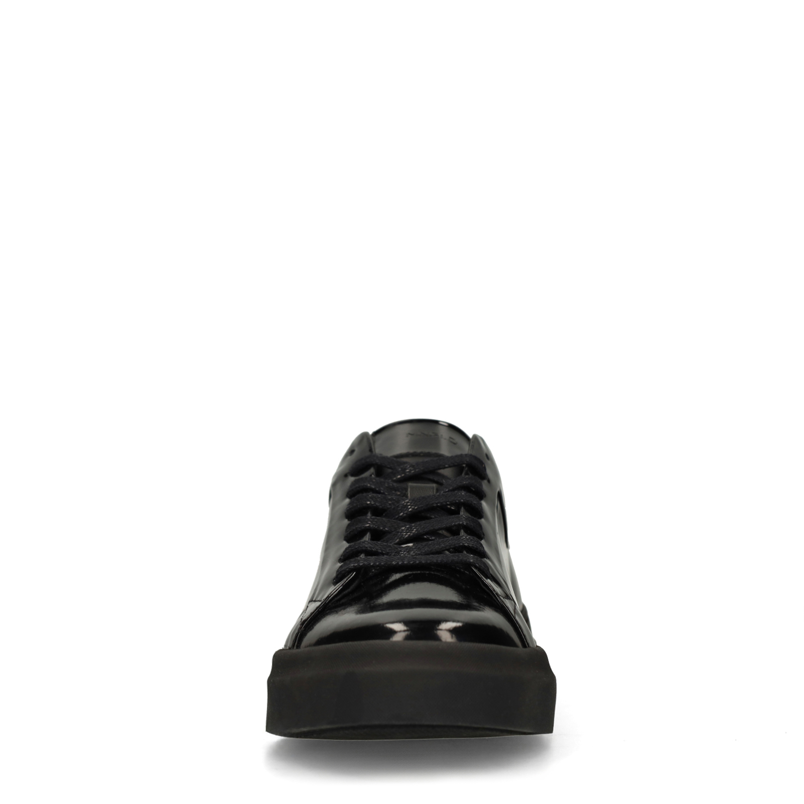 Zwarte lakleren sneakers