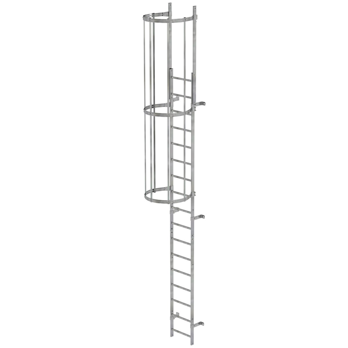 MUNK vaste ladders, gegalvaniseerd staal, 4,76m SH