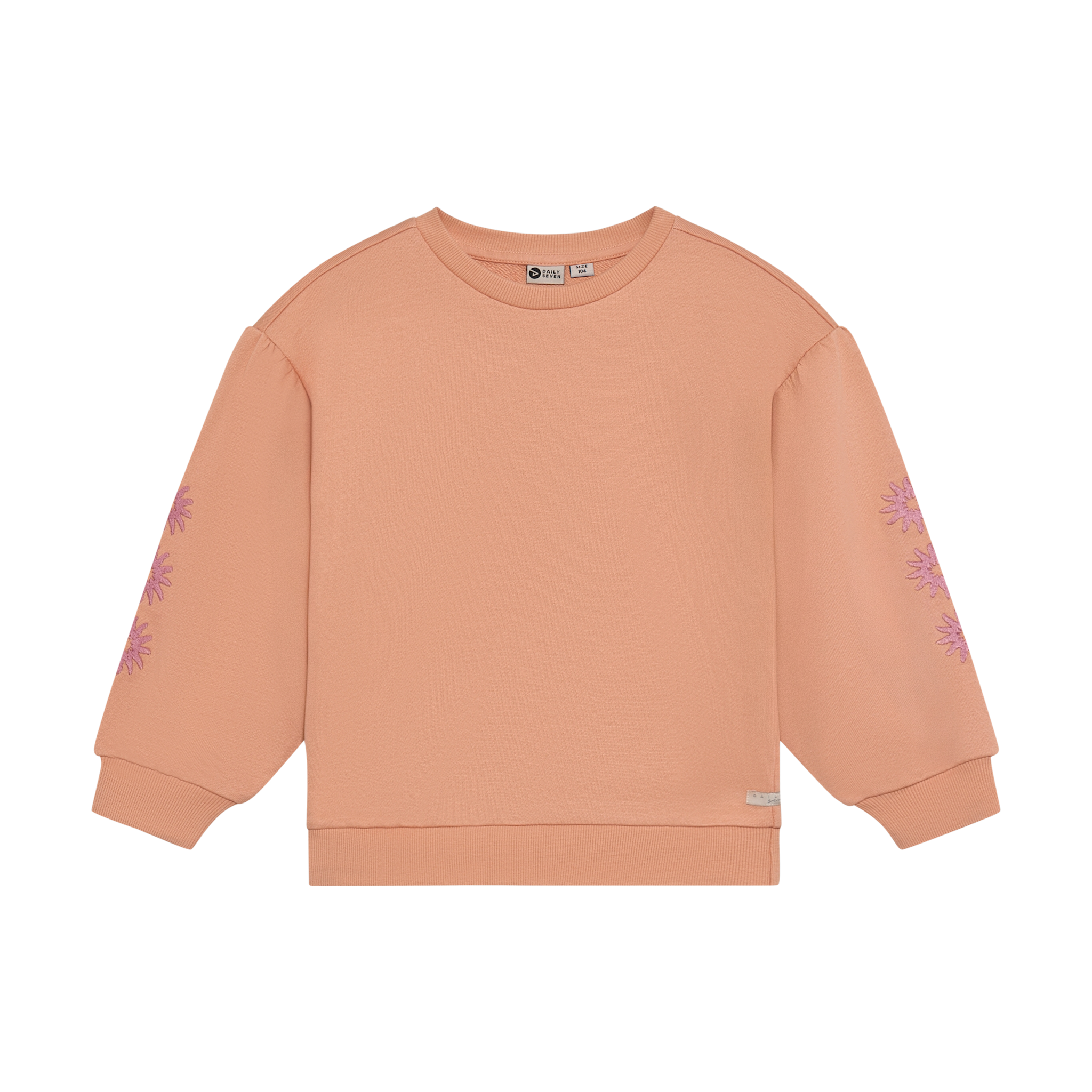 Daily7 Daily7 sweater embroidery sleeve dusty coral