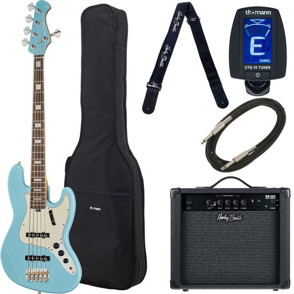 Harley Benton MV-5JB Daphne Blue Set