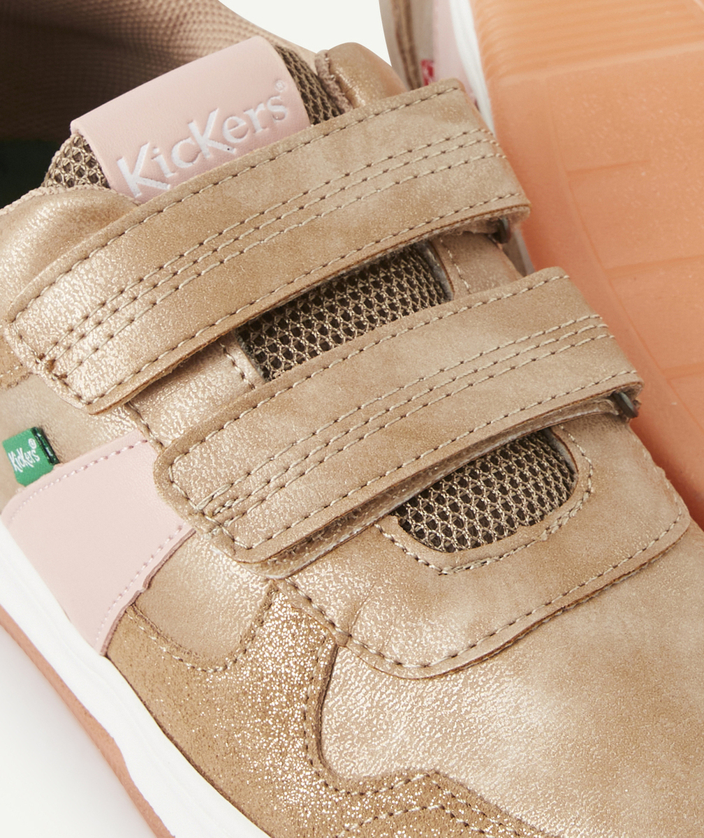 KICKERSBASKETS KALIDO FILLE BEIGE ROSE BRILLANT