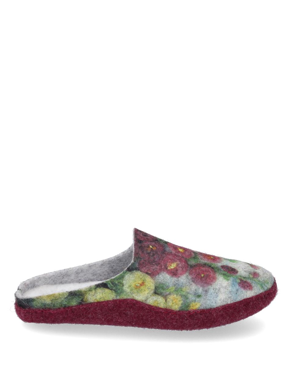 Hausschuh Marguerite 01, bordo-mult