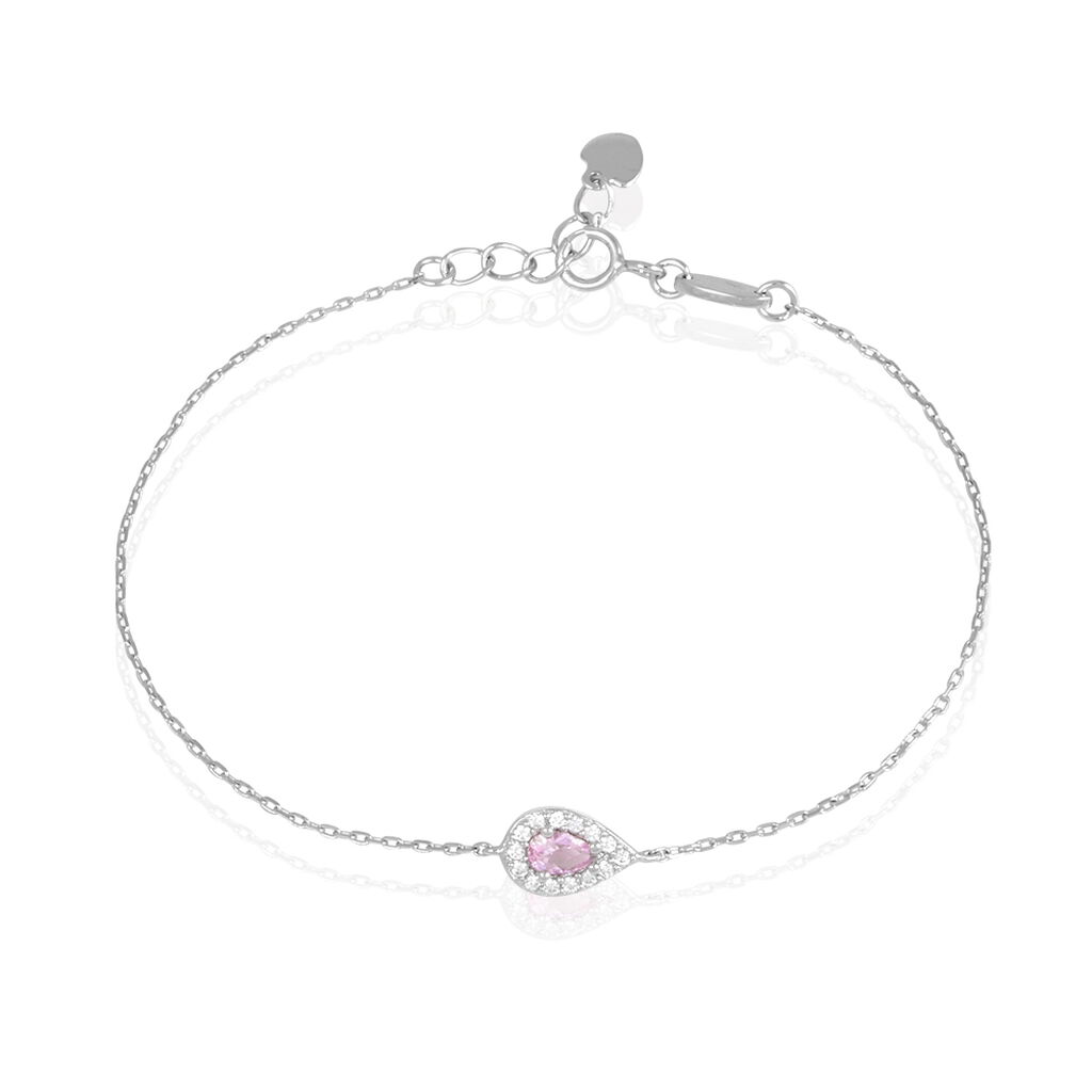 Bracelet Tania Argent Blanc Pierre De Synthese Et Oxyde De Zirconium