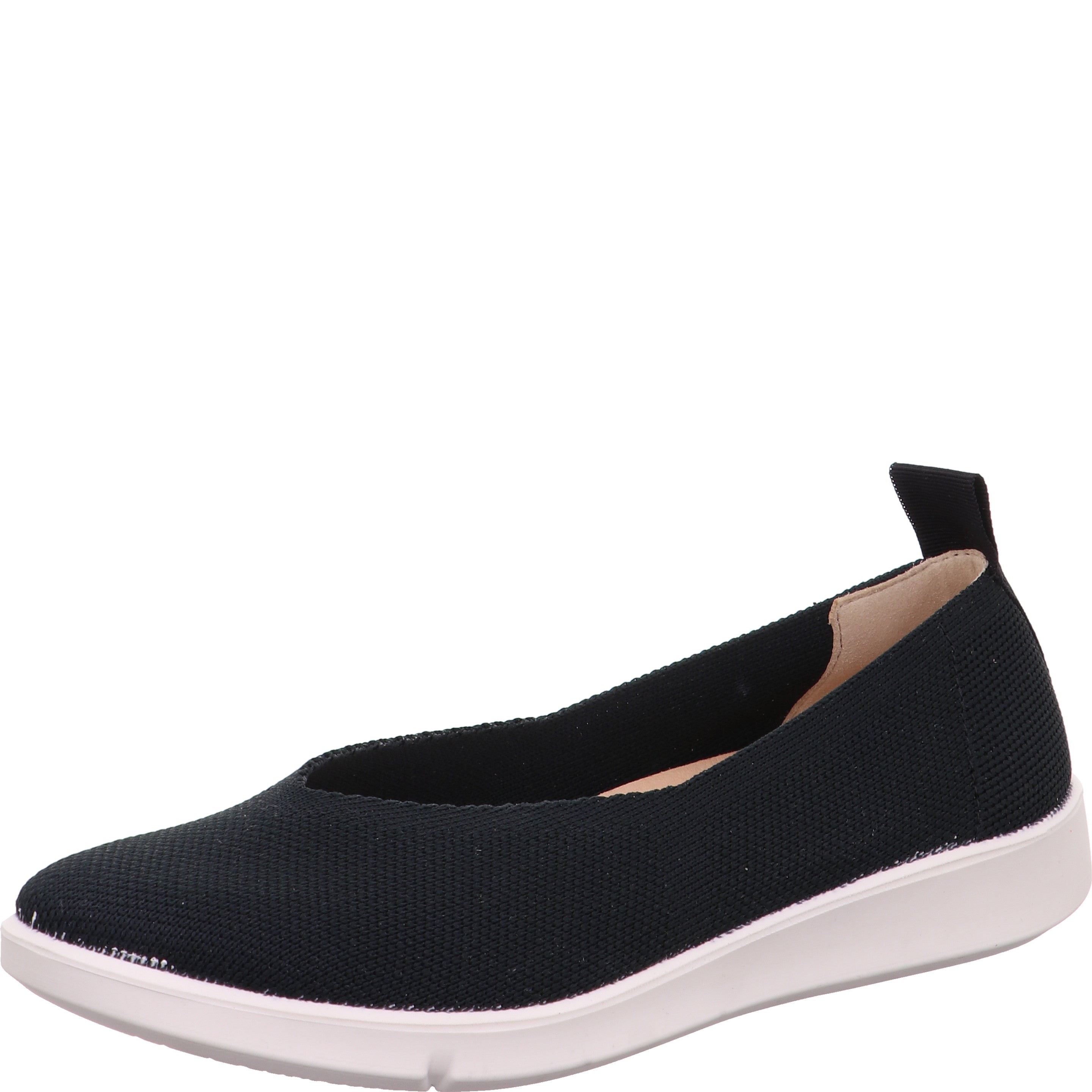 legero LUCCA Damen  Ballerina mit Slip-on - Farbe: Schwarz - Größe: 7.5
