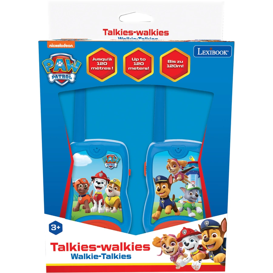 LEXIBOOK Paw Patrol Walkie-Talkies bis zu 120 Meter Reichweite mit Gürtelclip
