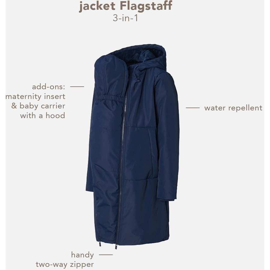 Noppies Umstandsjacke Winter Flagstaff 3-way Black Iris