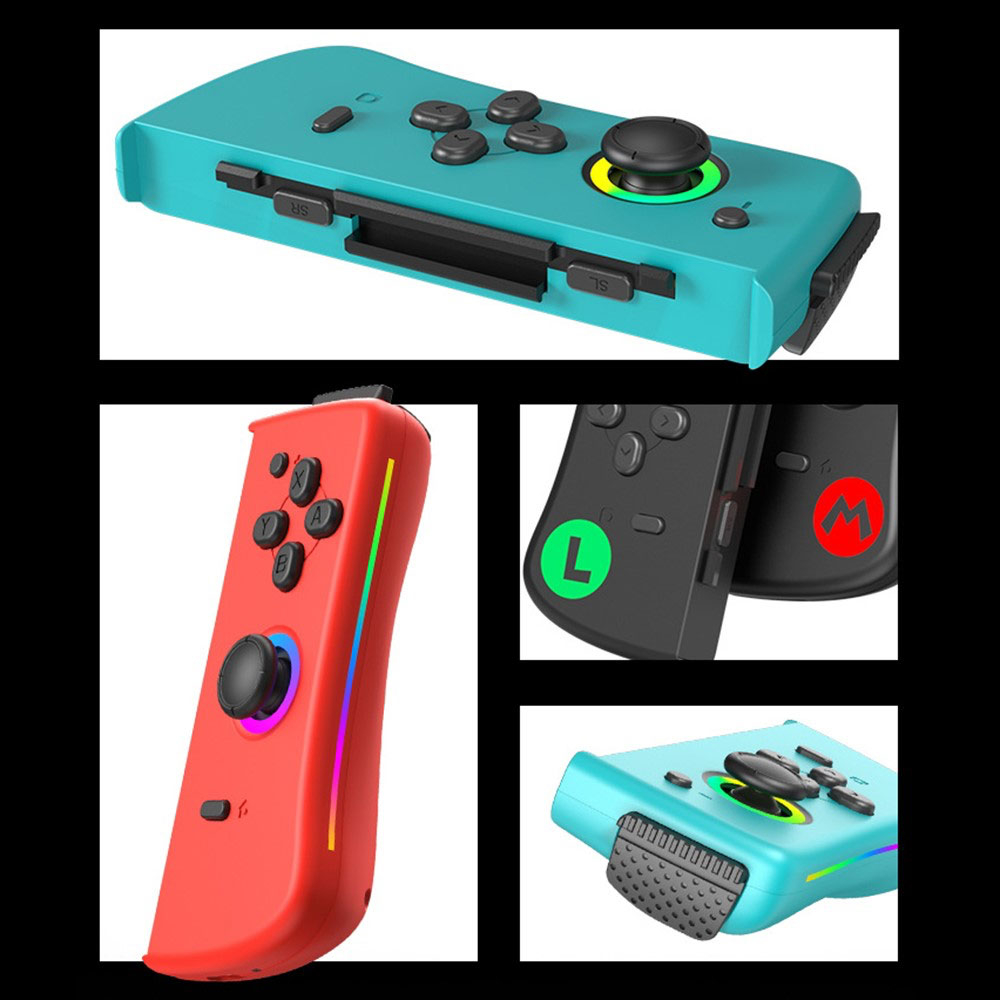 (2er Set) Gamepad Controller   6-Axis Gyro kompatibel mit Nintendo Switch / OLED - Schwarz