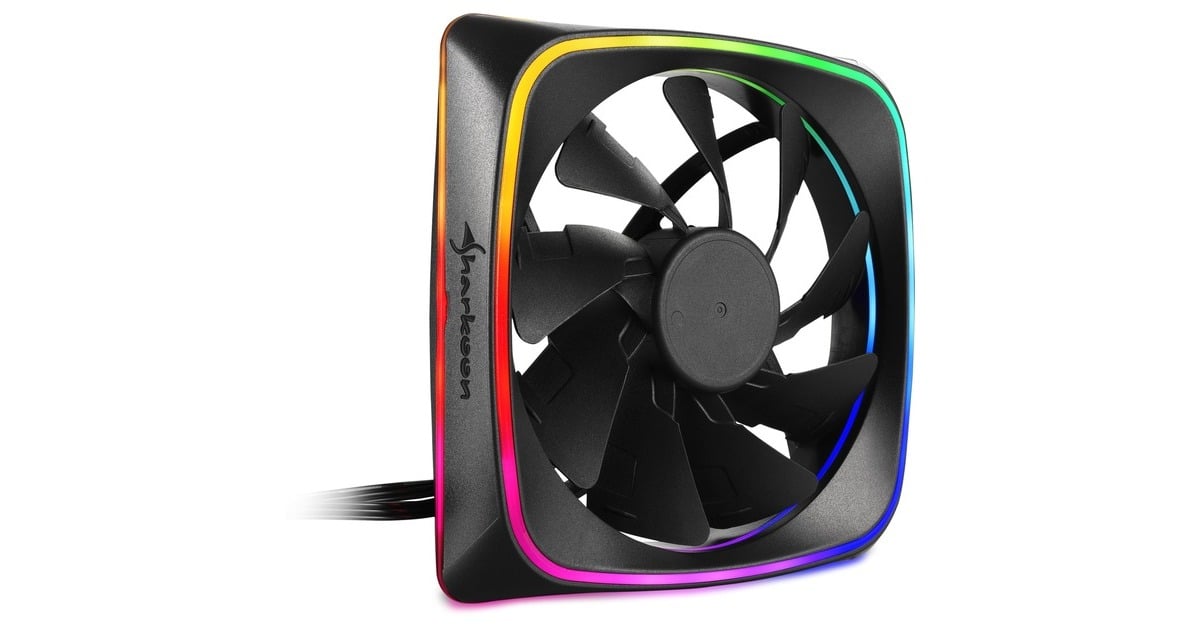 SharkoonRGB SHARK Lights case fan  (Zwart, 120 x 120 x 25 mm)