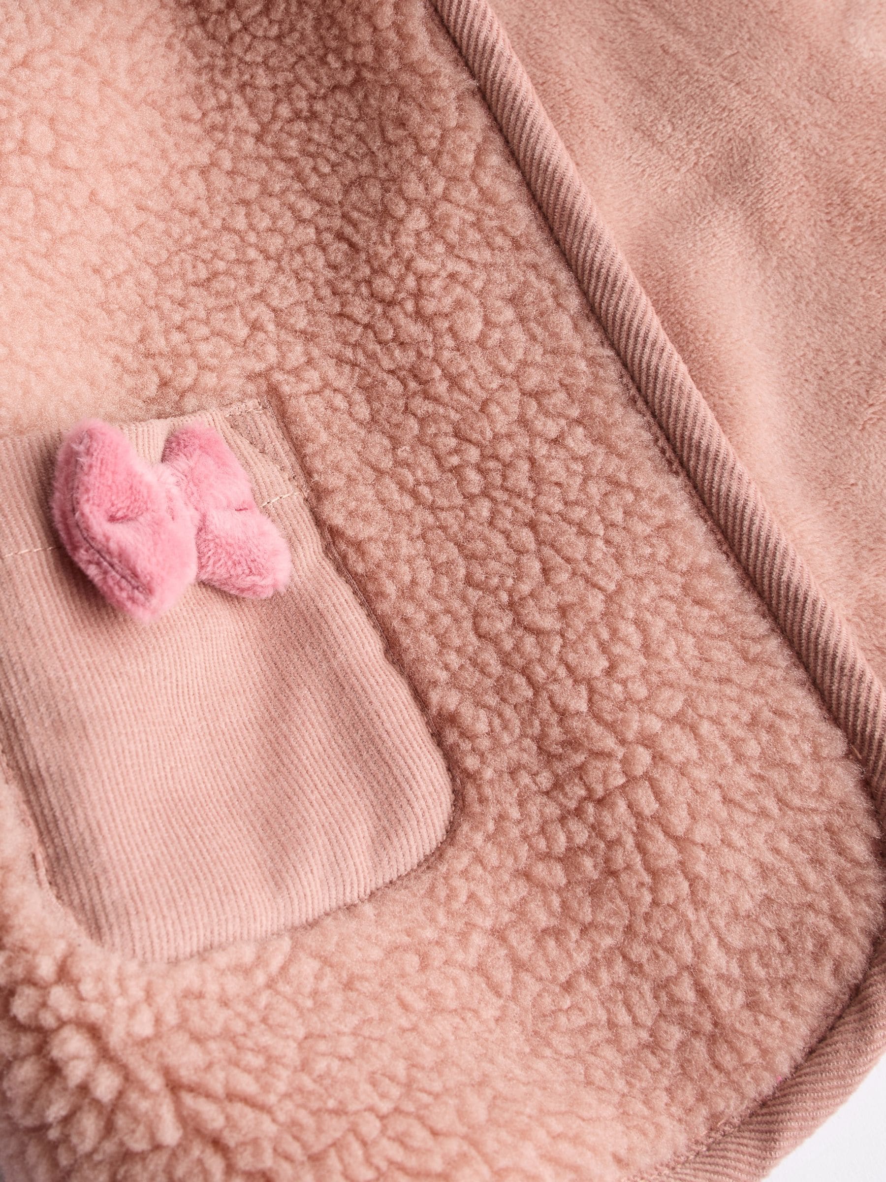 Roze - Baby Borg fleecejack (0mnd-2jr)