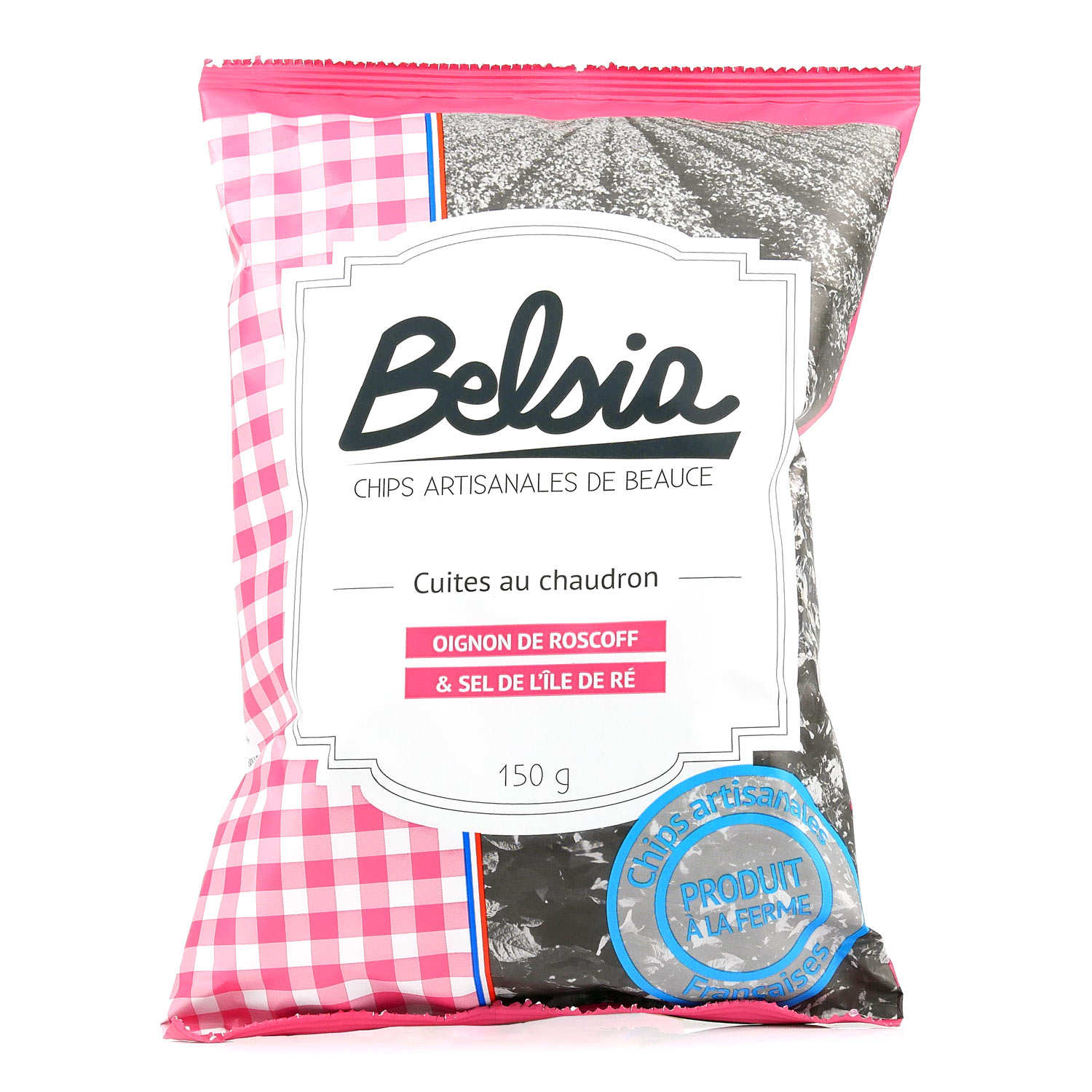 Chips artisanales de Beauce à l'oignon de Roscoff et sel de l'Île de Ré