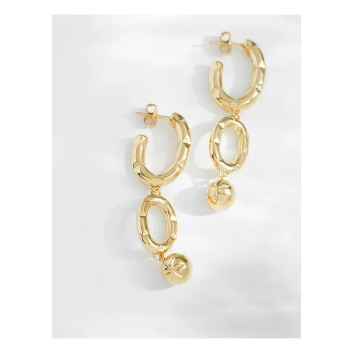 Louise Damas Boucles d'oreilles longues Sarah | Doré