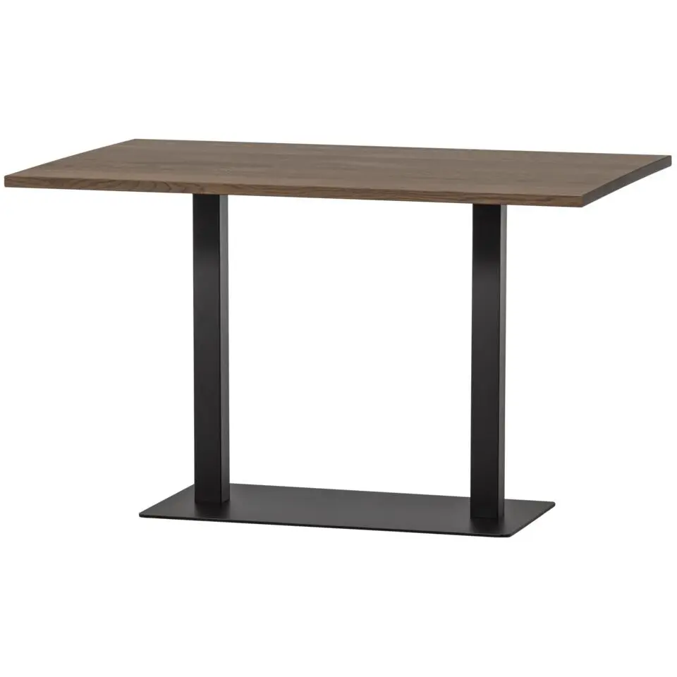 WOOOD Bistro Dubbele Vierkante Buisvoet - Metaal - Zwart - 72x80x40