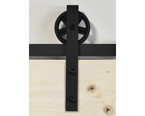 Pertura schuifdeur complete set Yorick Midbar Vintage onbehandeld 950x2150 mm incl. rail met spaakwiel, krukgarnituur