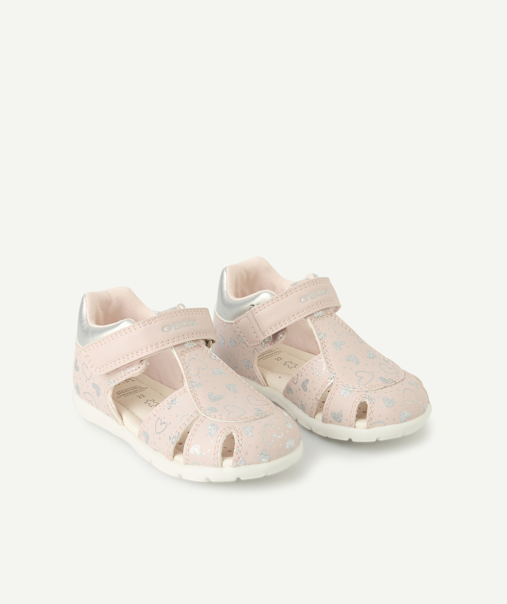GEOXsandales fermées bébé fille elthan avec scratch roses