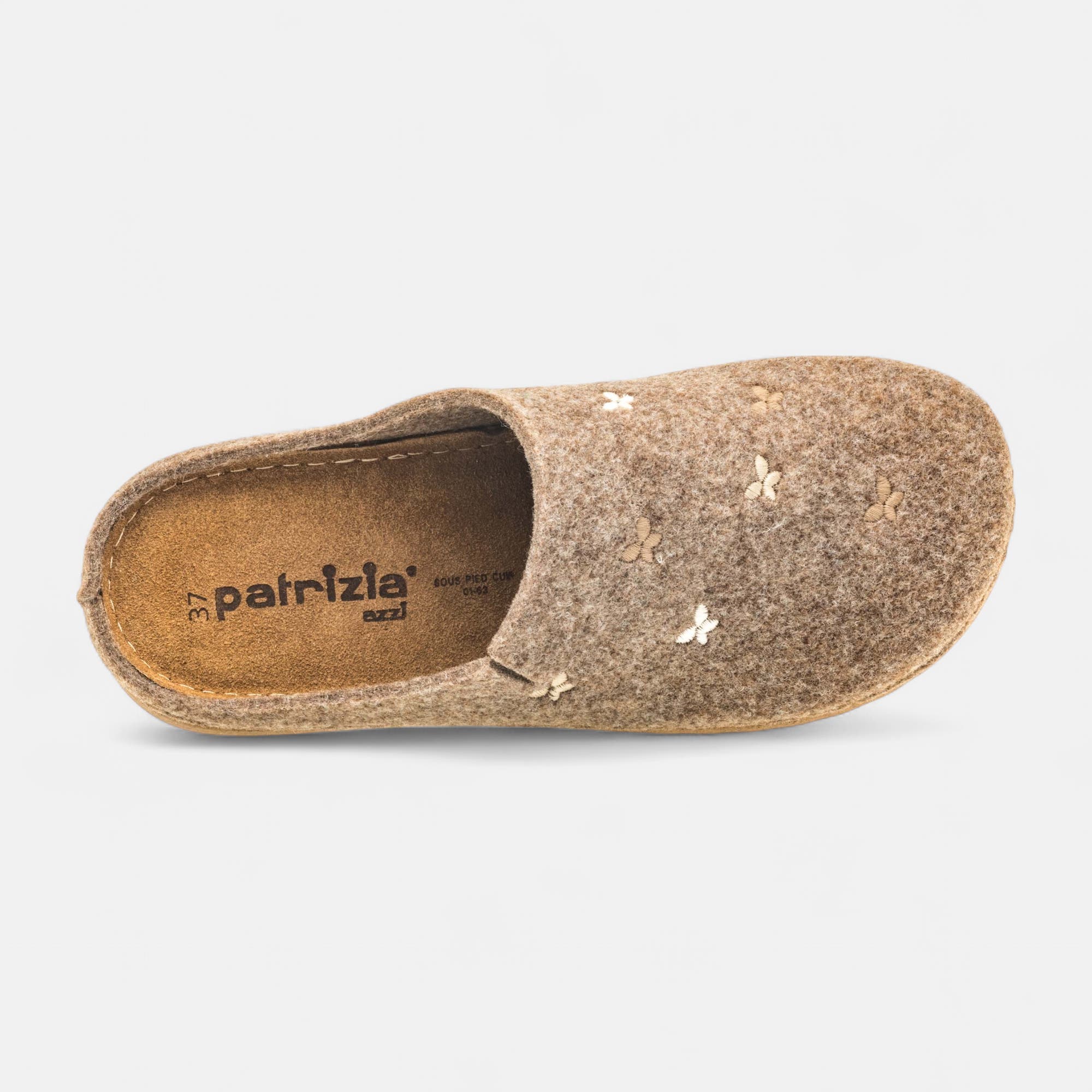 Pantoufles mules Femme taupe