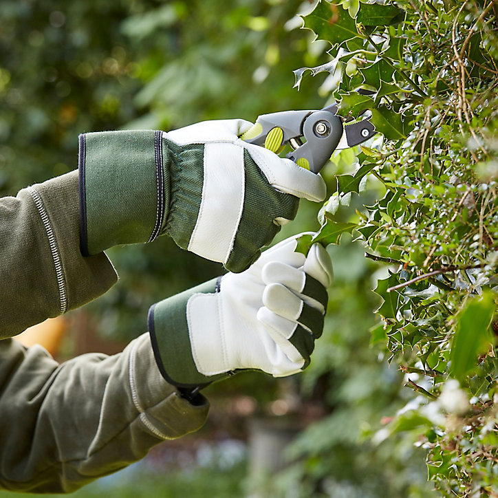 Gants de manutention en cuir vert Verve - Taille 10 (XL)
