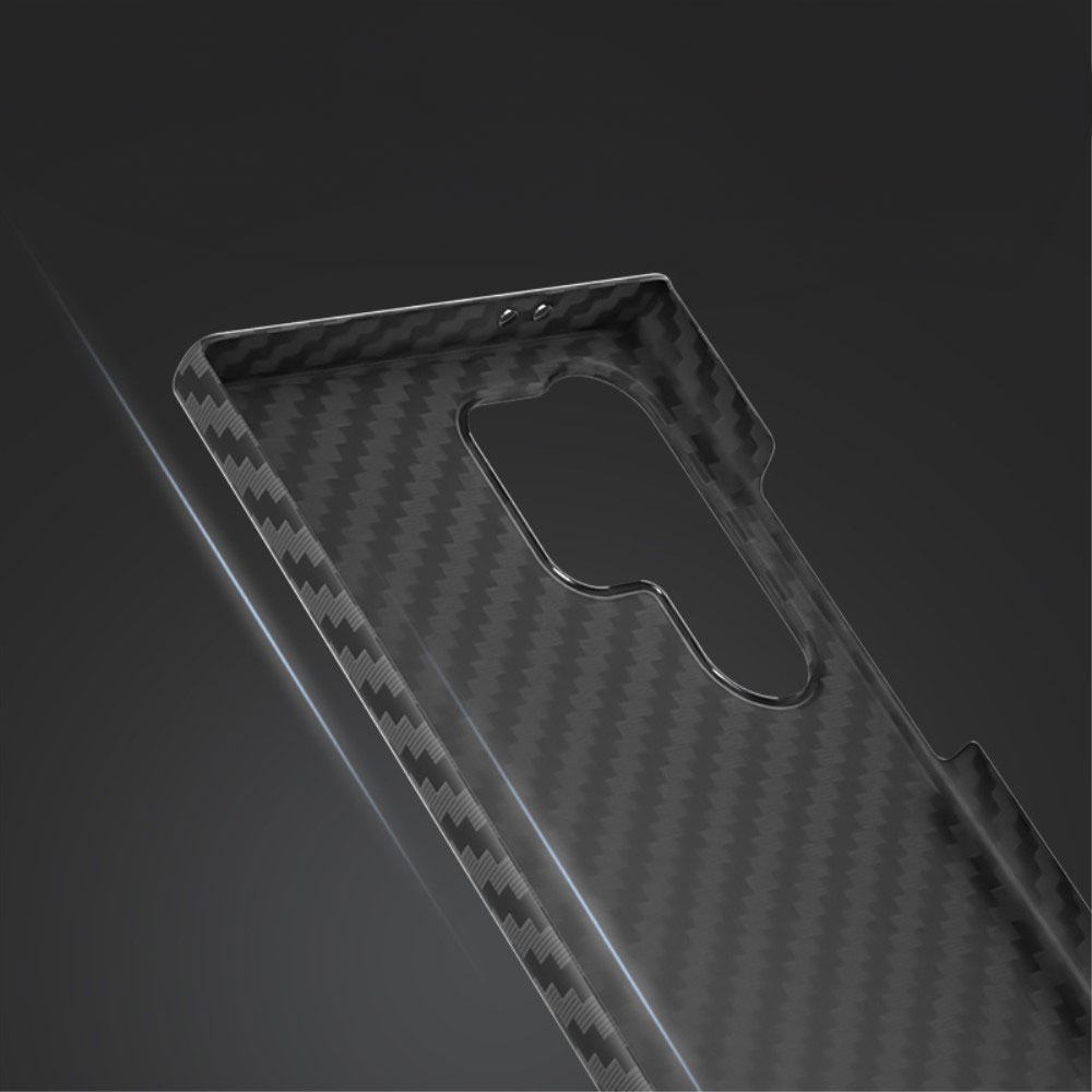 Samsung Galaxy S24 Ultra Hardcase Hülle im Carbon Look - Schwarz