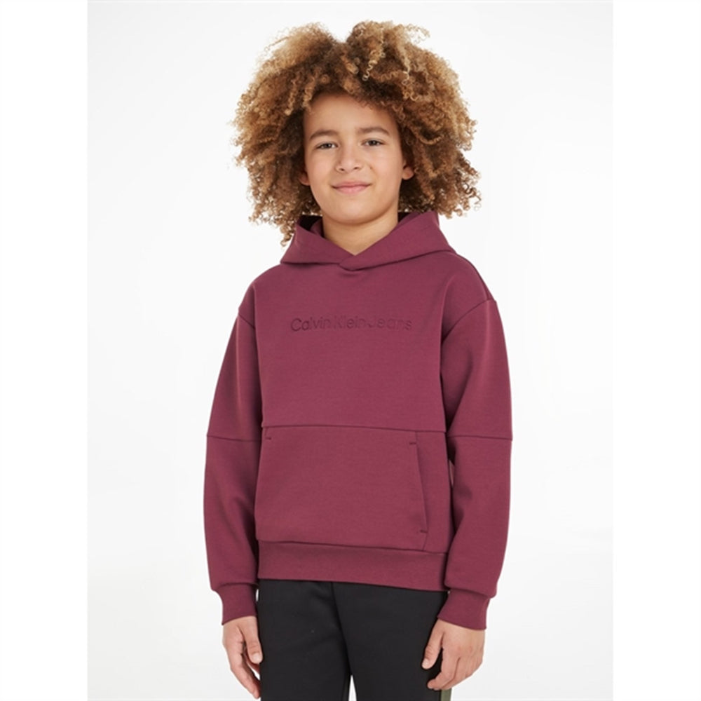 Køb Calvin Klein Spacer Debossed Logo Hoodie Porpoise