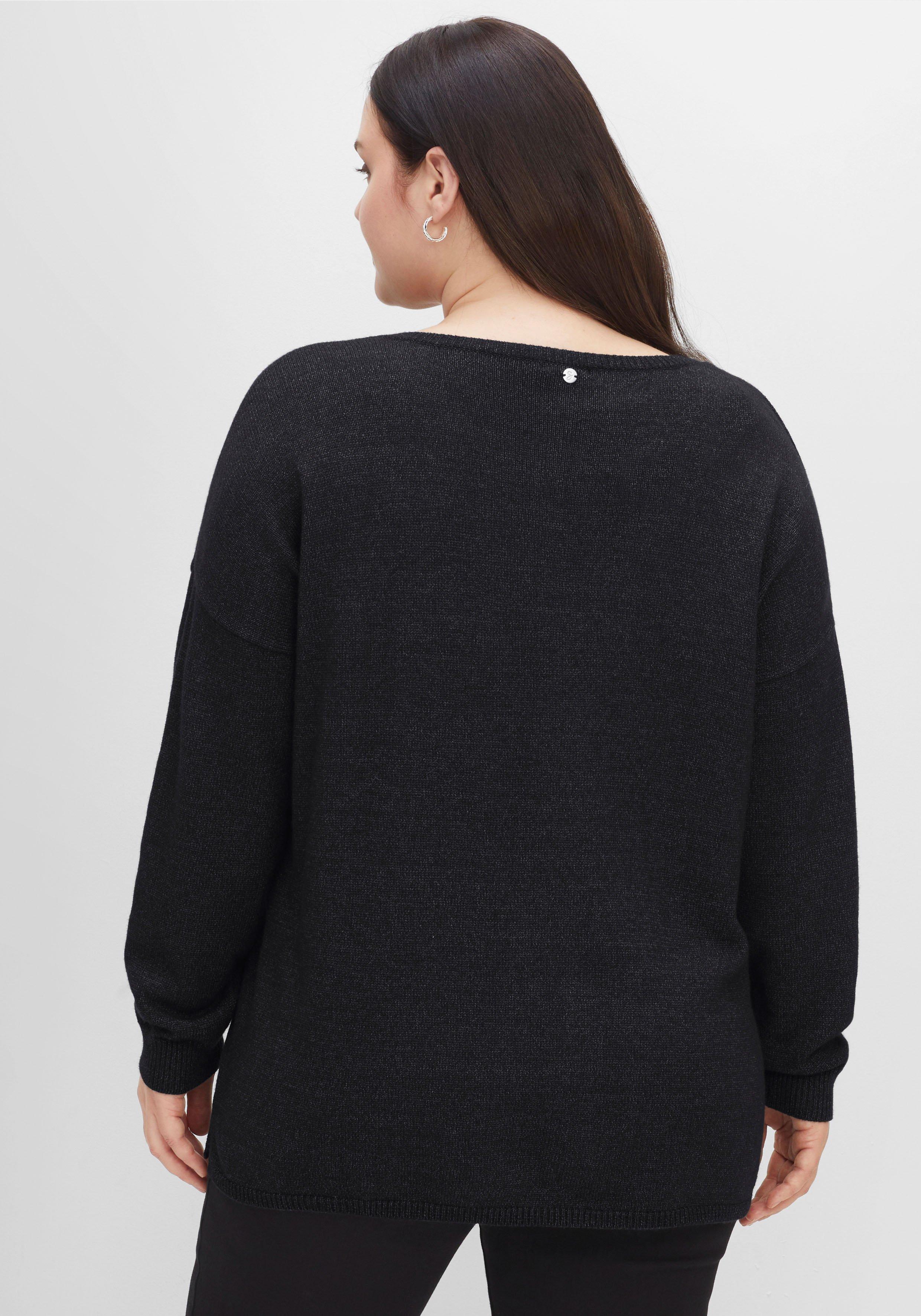 Strickpullover mit Knopfleiste, in warmer Qualität