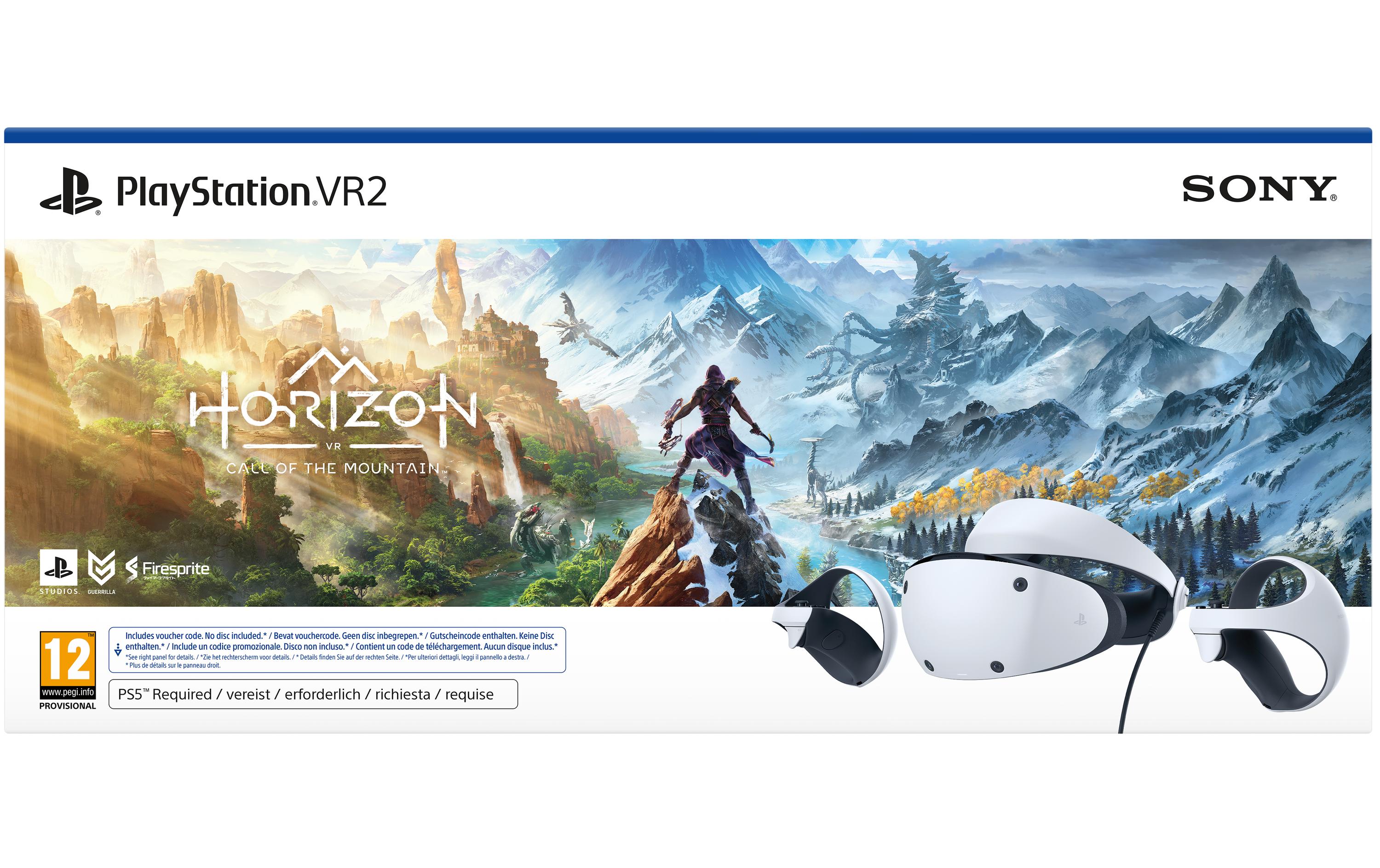 PlayStation VR2 Inkl. Horizon Call of the Mountain<br>Virtual-Reality-Headset für PlayStation 5, Bundle mit Spiel Horizon Call of the Mountain