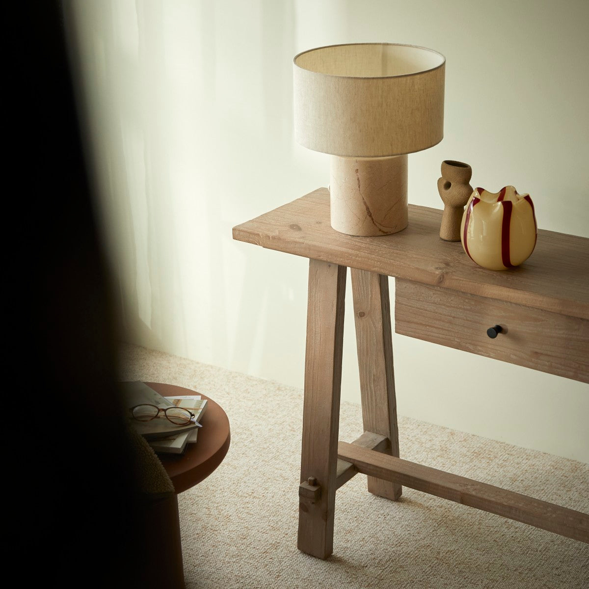Tikamoon - Consoletafel van gerecycled massief grenen Abby