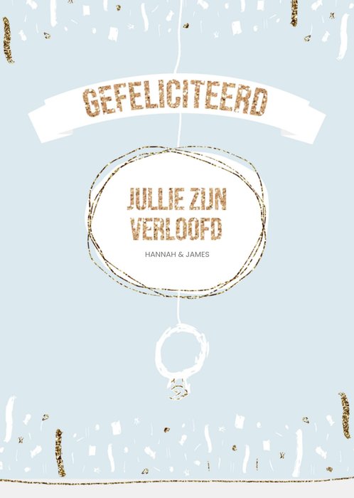 Greetz | Verloving | Blauw | Glitter