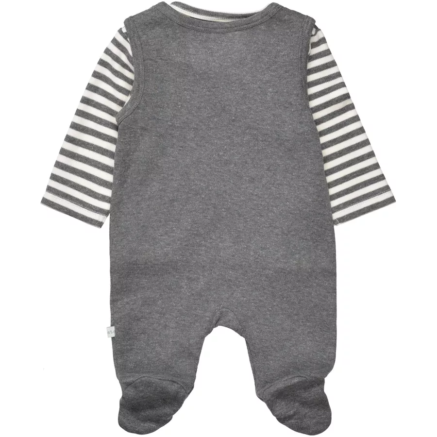 Staccato Strampler+Shirt graphit melange