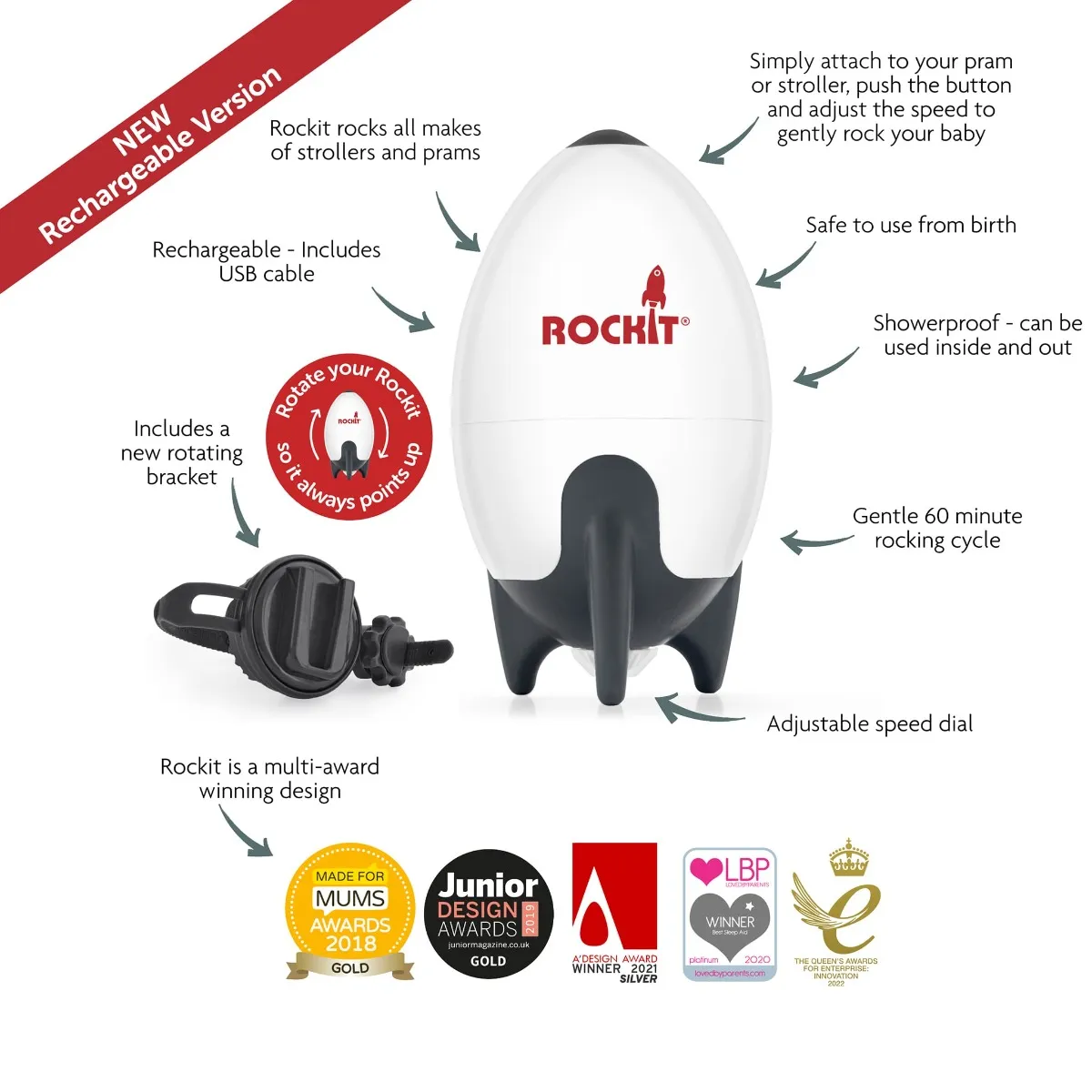 Rockit Rocker Portable pour Bébé Rockit 2.0
