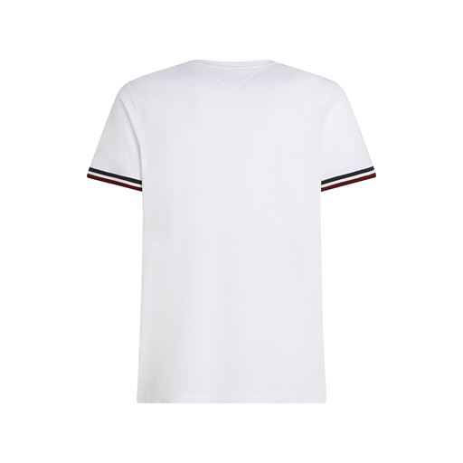 Tommy Hilfiger Global Stripe Cuff Pique T-shirt, White, XL