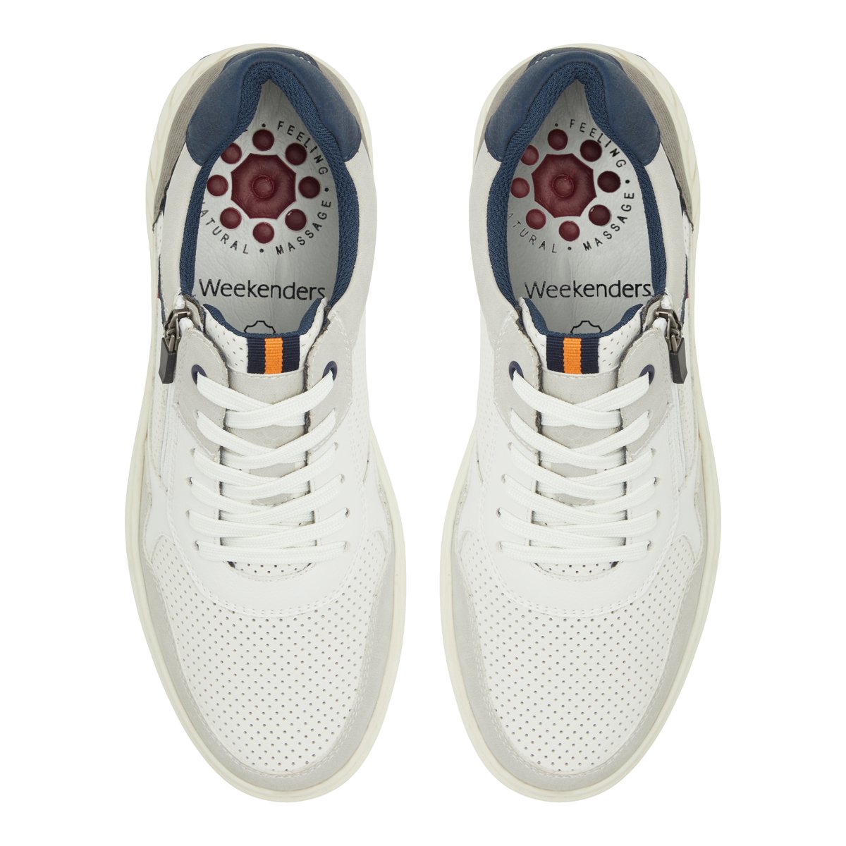 WEEKENDERS-Moynot-Chaussures décontractées - Talon plat - Blanc