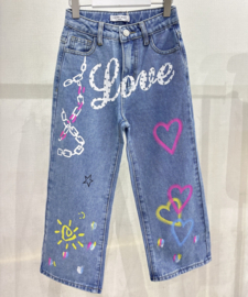 Happy hearts graffiti jeans