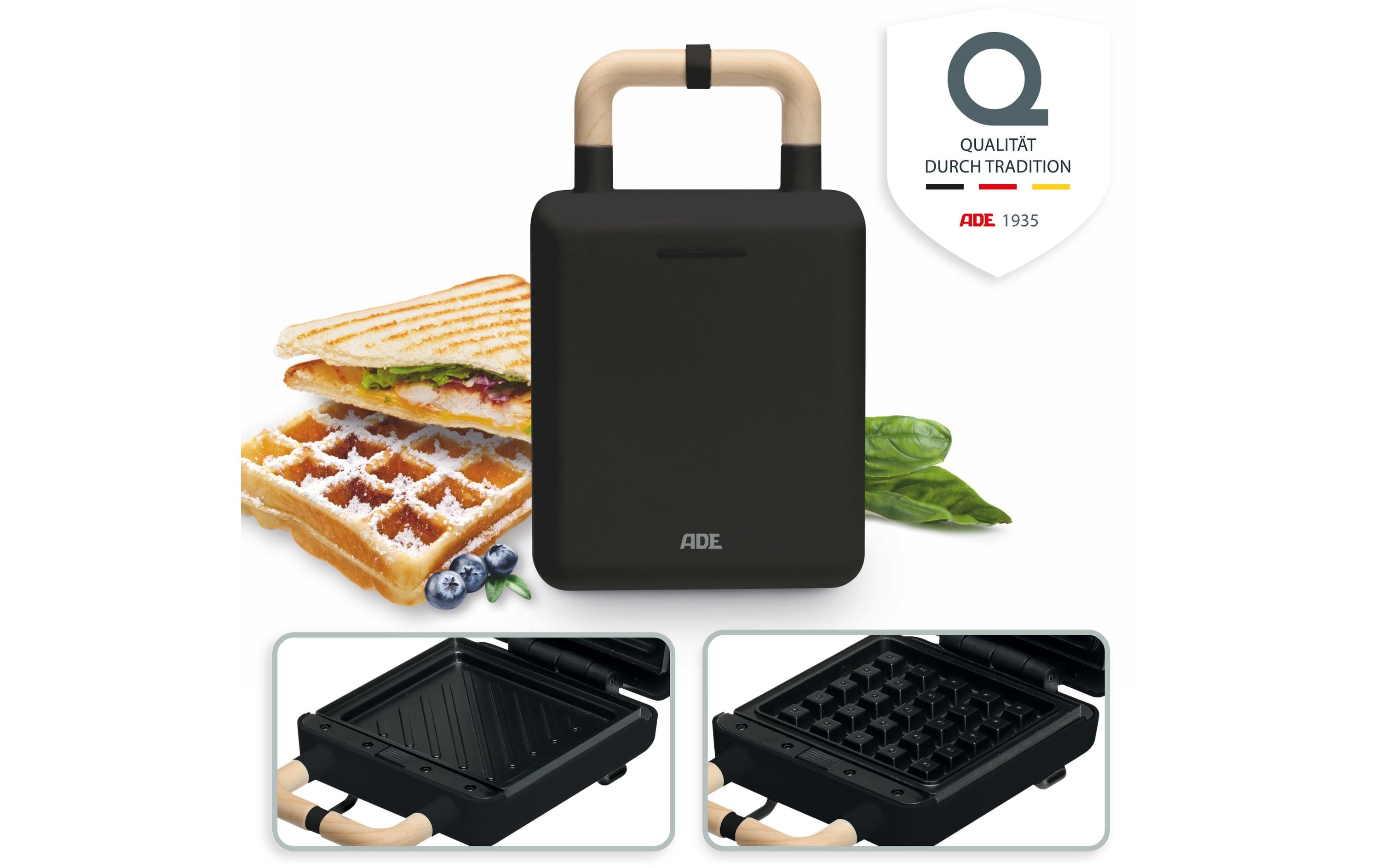 Waffeleisen SchwarzWaffeleisen mit Sandwichmaker