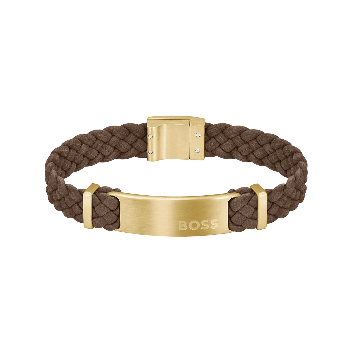 Bracelet BOSS acier marron foncé 19 cm