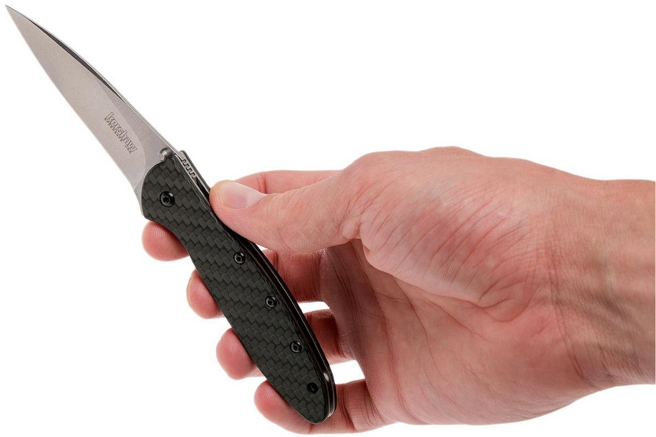 Kershaw 1660CF Leek Carbonfiber CPM154 zakmes, Ken Onion design
