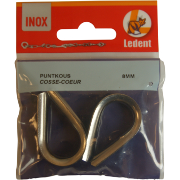 Puntkous RVS 8 mm 2 stuks