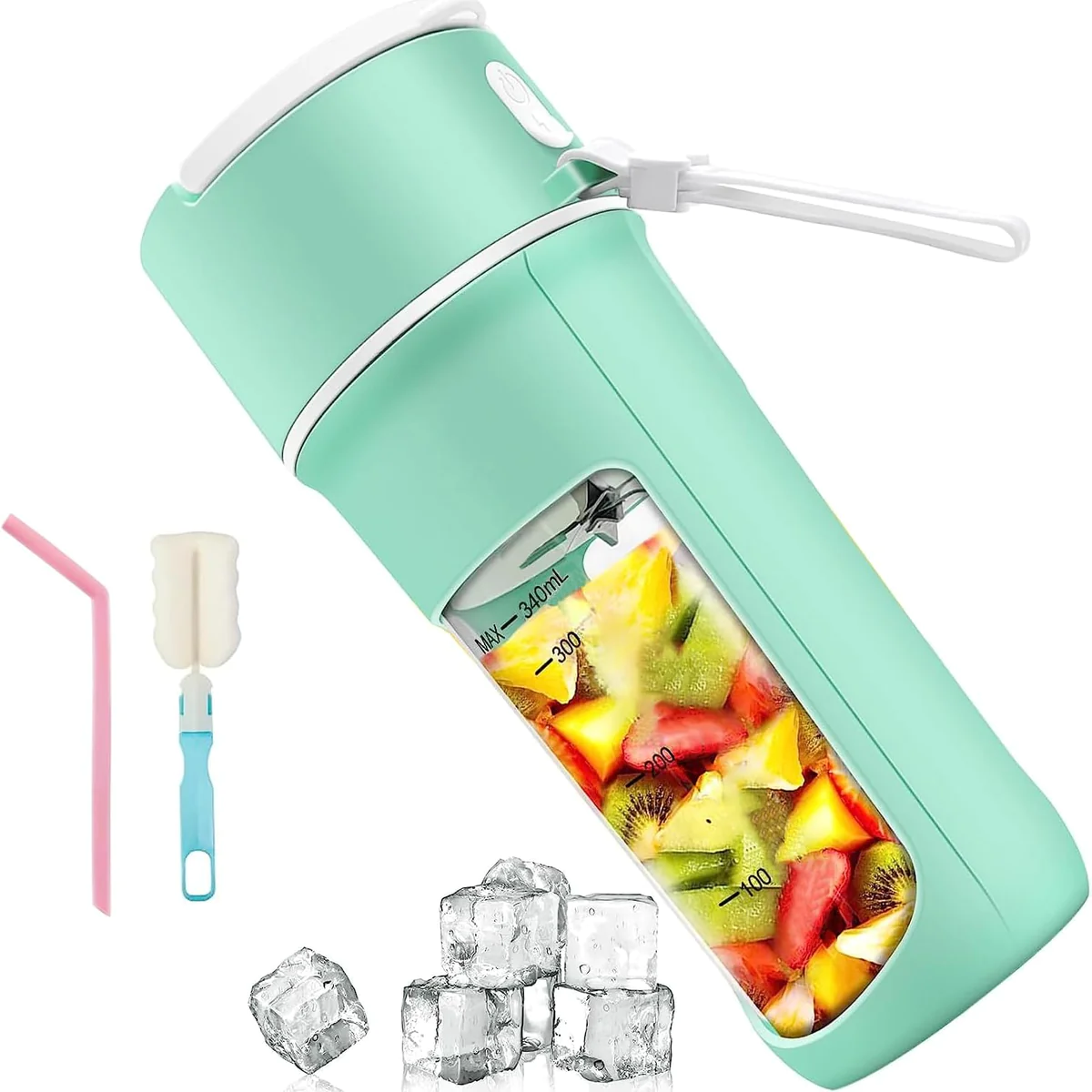 Blender électrique portable Smoothie 0,34L 55W avec Type-C rechargeabl