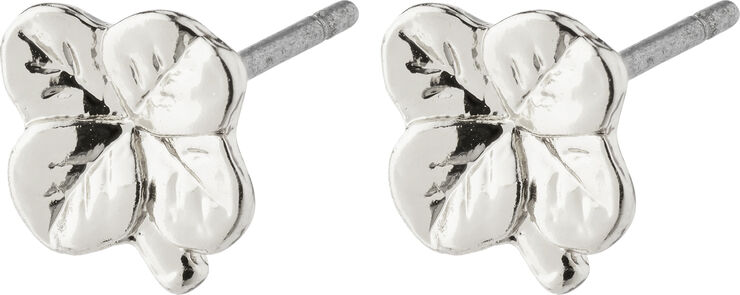 Pilgrim OCTAVIA recycled clover earrings silver-plated Sølv