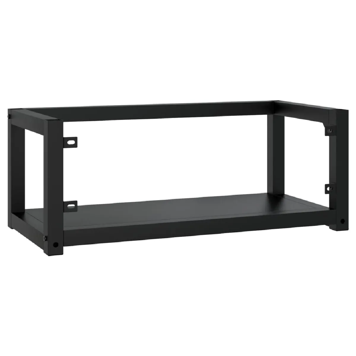 Helloshop26 Cadre de lavabo mural - Fer - 79 cm - Noir