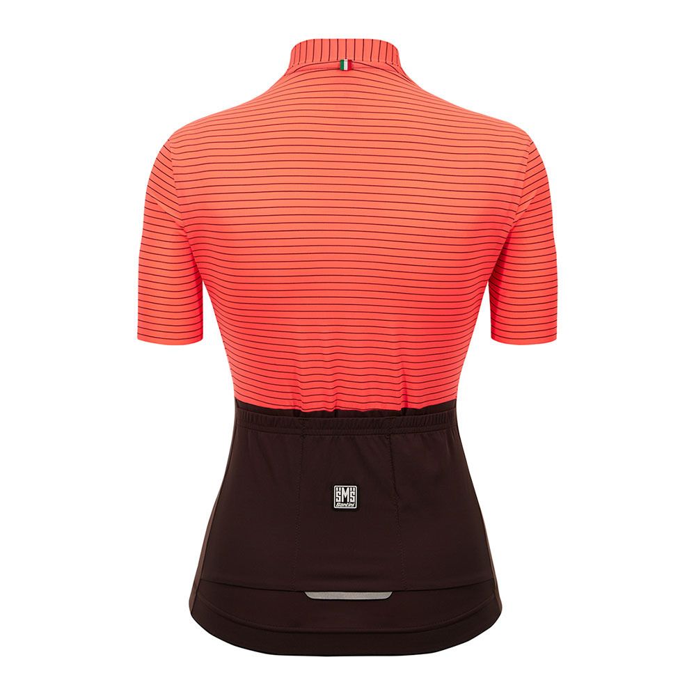Santini COLORE RIGA - Maillot Femme grenadine corail fluo
