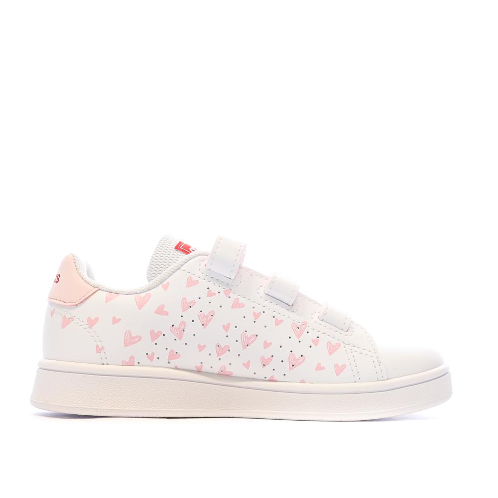 Adidas Baskets Blanche/Rose Adidas Advantage Cf C