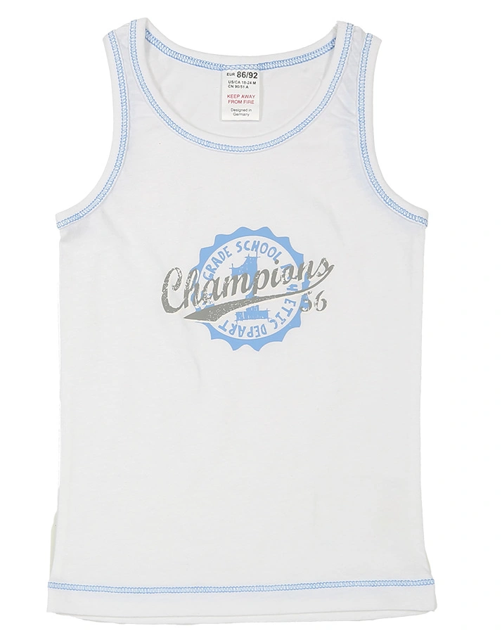 Unterhemd CHAMPIONS 2er-Pack in blau/weiß