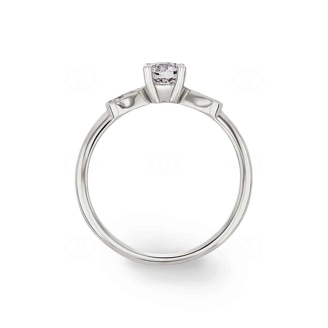 Verlobungsring 750/18 K Weissgold mit Diamanten 0.60 ct H/si