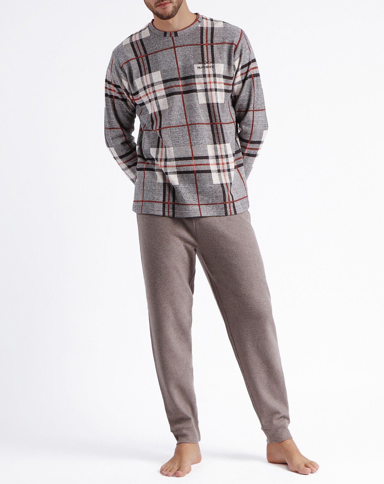 Admas Haut à manches longues & Pantalon Xavier marron