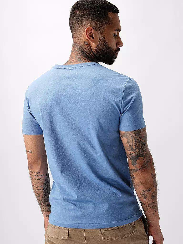 POLO RALPH LAUREN T Shirt Custom Slim Fit hellblau