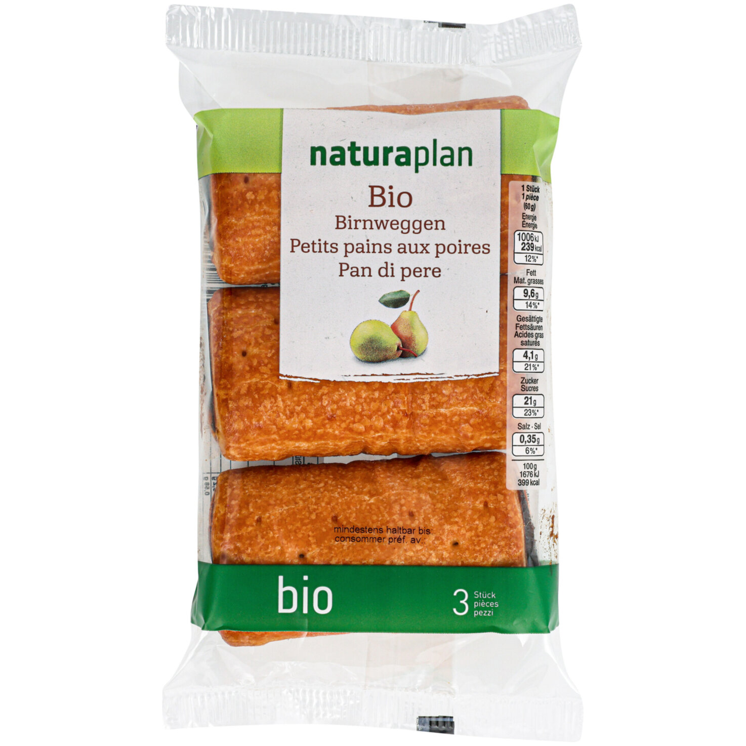 Naturaplan Bio Birnweggen 3x60g
