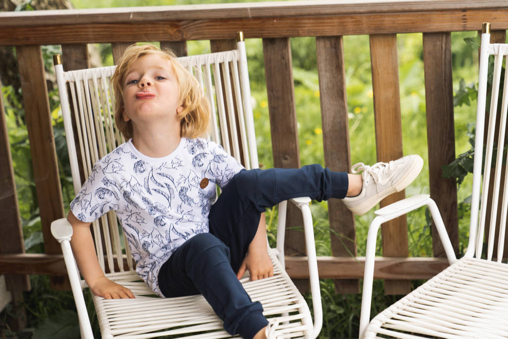 Koko Noko T-shirt met all over print blauw